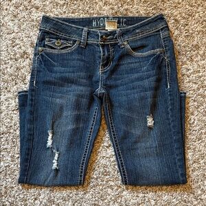 Medium Wash Denim Capris